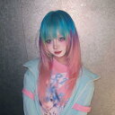 ウィッグ フルウィッグ グラデーション ロングストレート 女性 レディース ゆめかわ ロリータ ハロウィン ふんわり 前髪あり かつら コスプレ 可愛い 耐熱ウ...