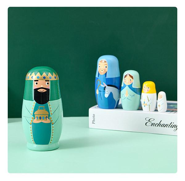 マトリョーシカ ロシア 人形 民芸品 土産物 手作り人形 手描き オブジェ 5個組 14cm インテリア 雑貨 洋風 可愛い モダン ギフト プレゼント 北欧雑貨 伝統工芸 置物 おもちゃ 飾り 誕生日 キッズ 子供 部屋 ハロウィン クリスマス ja166x1x1x1 [3]