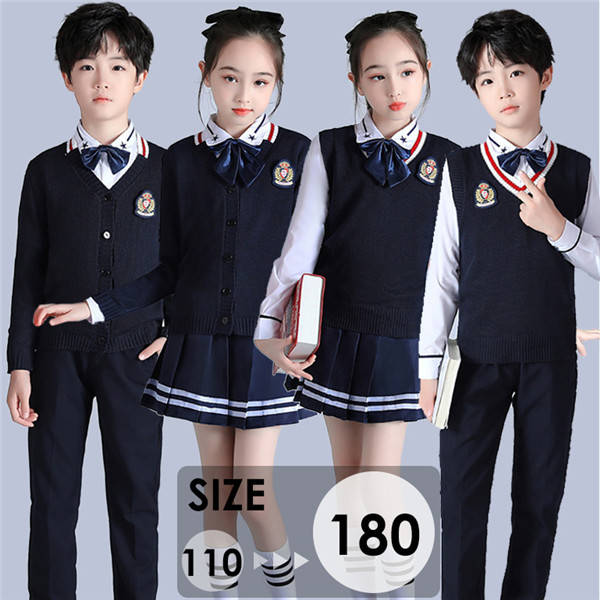 乐天商城 - 卒業式 入学式 スーツ 学生服 中学生 受験 3点セット スーツ ネイビー 子供スーツ 紺 女の子 男の子 なんちゃって制服 スーツ ジュニアスーツ キッズ 卒業式服 フォーマル カジュアル 小学生 中学生 高校生 大きいサイズ 七五三 韓国風 卒園式 入園式 卒服dt071x2x2x1