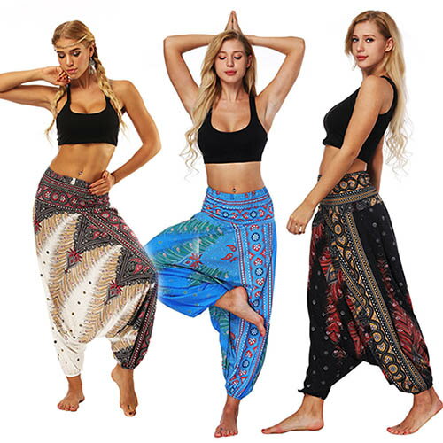 ヨガパンツ レディース パンツ ヨガパン ホット ヨガ ウェア スポーツ ボシミア タイ風 ルームウェア 速乾性 吸汗性フィットネス インナーフィットネス ジムトレーニング ピラティス プラスサイズ 海 旅行 アクティブウェア タイ 伸縮性あり ルーズ dy002z7z7m3