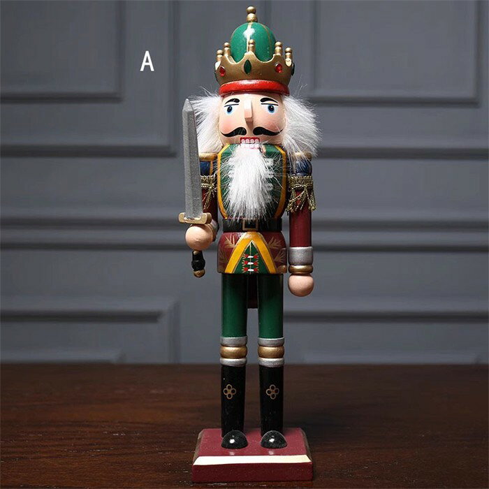 木工品☆くるみ割り人形 ドイツ 国王 兵士 ドラマー 人形 祝日 30cm 人形 工芸品 洋風 置物 サンタクロース クリスマス プレゼント ナットクラッカー ja216z7z7m3z7z7 [2]