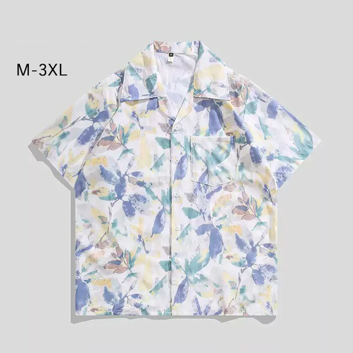 樂天商城 - アロハシャツ メンズ レディース 半袖 開襟シャツ 派手 柄シャツ リゾートシャツ 夏服 大きいサイズ ハワイ風 カジュアル シャツ アロハ 開襟 ペアルック ストリート 男女兼用 お揃い シンプル ハワイアン パープル M L XL 2XL 3XL mc077zbzbm3