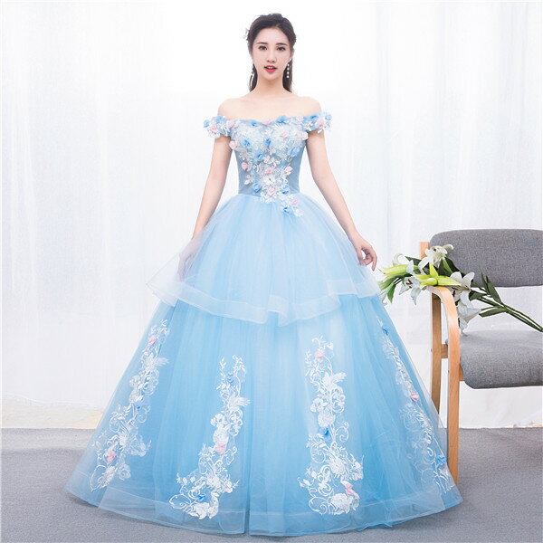 ドレス カラードレス ロングドレス ウェディングドレス ロング丈 花嫁 演奏会 二次会 ピアノ発表会 成人式 ドレス ロング 大人 ステージ衣装 大きいサイズ 舞台衣装 コンサート ブルー da097zmzmx1