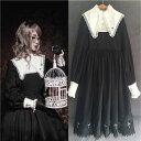 クラロリ ゴスロリ ワンピース ロリータ パンク ゴシックブラウス メイド 黒 コスプレ 衣装 演出 パーティードレス コスチューム 襟取り外す可能 アニメ【X...