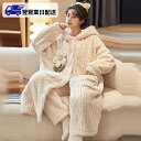 【翌営業日発送】お花 ナイトガウン もこもこ ルームウェア パジャマ 冬 長袖 着る毛布 前開き フード付き 寝巻き 部屋着 暖かい あったか 着ぐるみ モコモ...