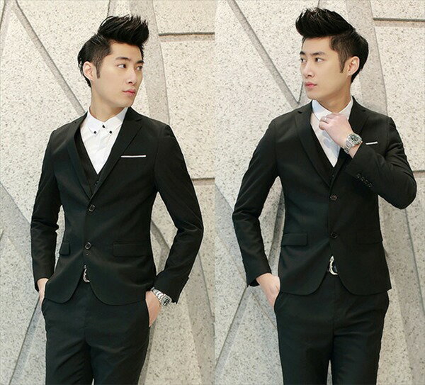 メンズスーツ ベスト付き スリムスーツ フォーマル スーツ リクルート 成人式 卒業式 7カラー 大きいサイズ ライトブルー レッド グレー ブルー ネイビー ダークグレー ブラック【S/M/L/XL/2XL/3XL】dg332f0f0x1/代引き不可