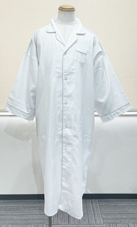 【訳有り】ホテル仕様シャツガウン LLサイズ【スモールワッフル】【ホテル仕様】【業務用】【ジャブジャブ洗えて清潔】【ワンピース】【部屋着】【パジャマ】【リラック...