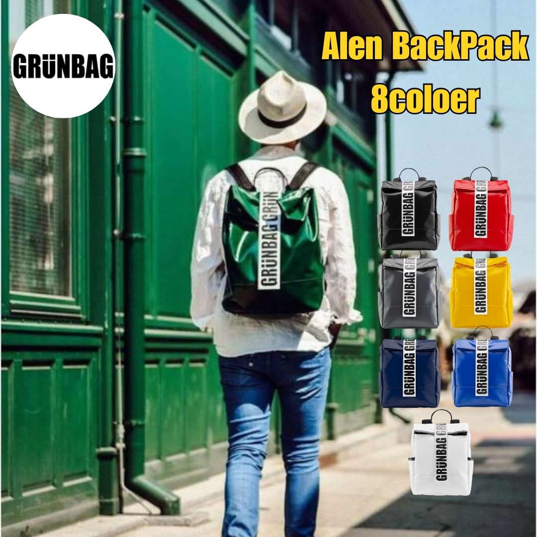 GRUNBAG Alden BackPack アーデン バックパック 北欧 デンマーク 北欧デザイン サステイナブル アップサイクル リサイクルバッグ 軽量 大容量 A4サイズポケット 2つの小物入れ 15インチパソコン 耐久性 撥水性