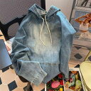 ファッション 秋 秋服 春 春服 ファッション デニム パーカー ボーダー柄 メンズ パーカー ジャケット ブルゾン メンズ 無地 ファッション プルオーバー ...
