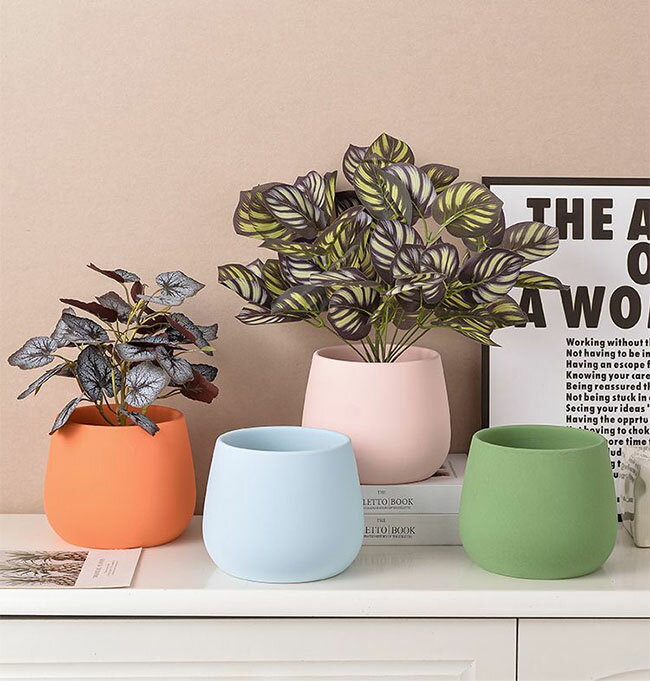 楽天市場】盆栽鉢（カラーブルー）（インテリア小物・置物