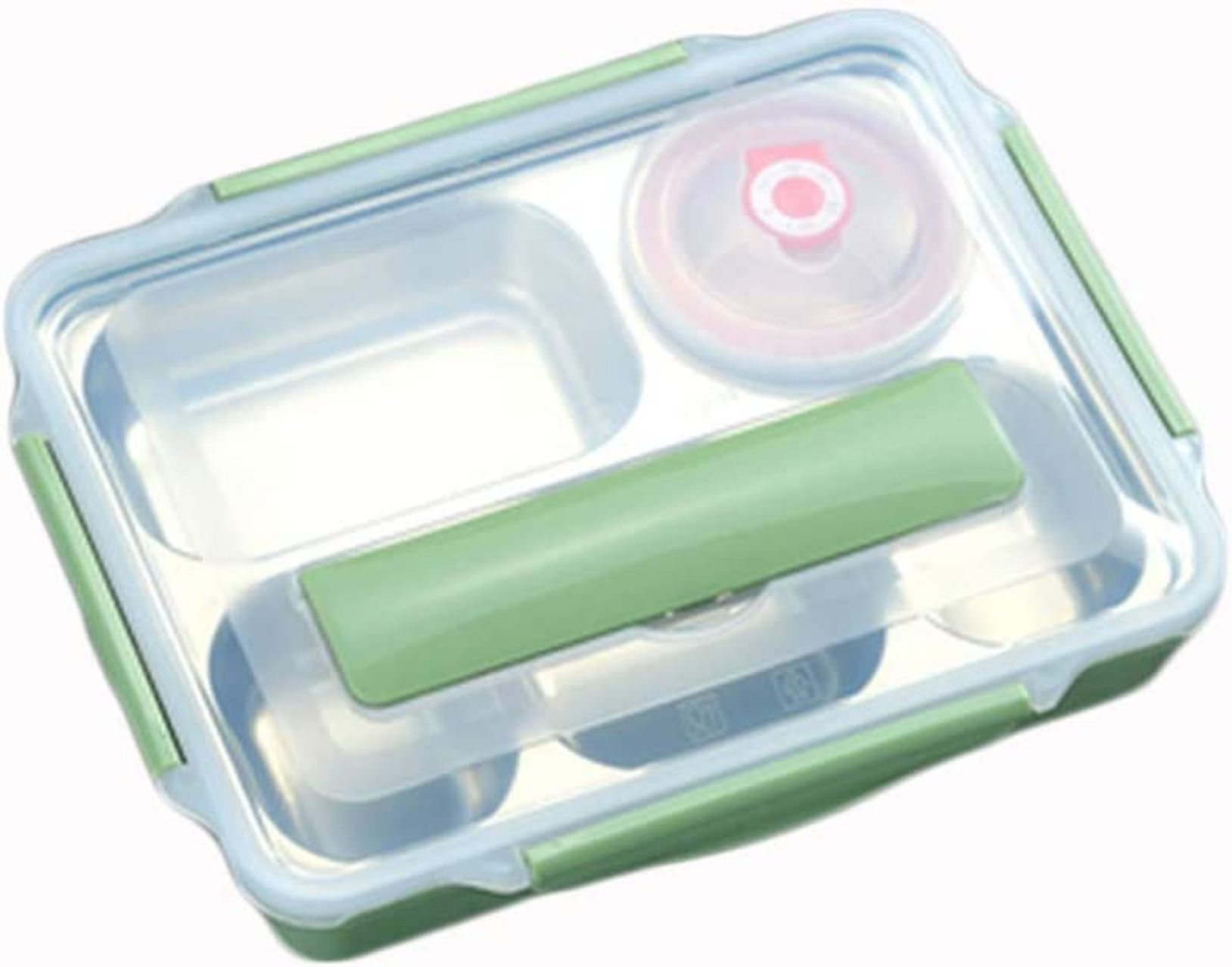 Rakuten - お弁当箱 ランチボックス 携帯便利 弁当袋 ランチバッグ お弁当バッグ 折りたたみ式 会社/学校/キャンプ/ハイキングに適用 男女兼用 食器付き 箸スプーン付き おしゃれ かわいい 軽量 漏れ防止 5