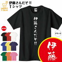 おもしろ Tシャツ 伊藤さんだぞ！ Tシャツ | ティーシャツ ティシャツ 半袖 男性 女性 メンズ レディース バースデー 誕生日 プレゼント おしゃれ ギフト プチギフト お祝い 贈り物 グッズ 部屋着 ネタ チーム クラス 仲間 面白 ハッピー Tシャツ オリジナル