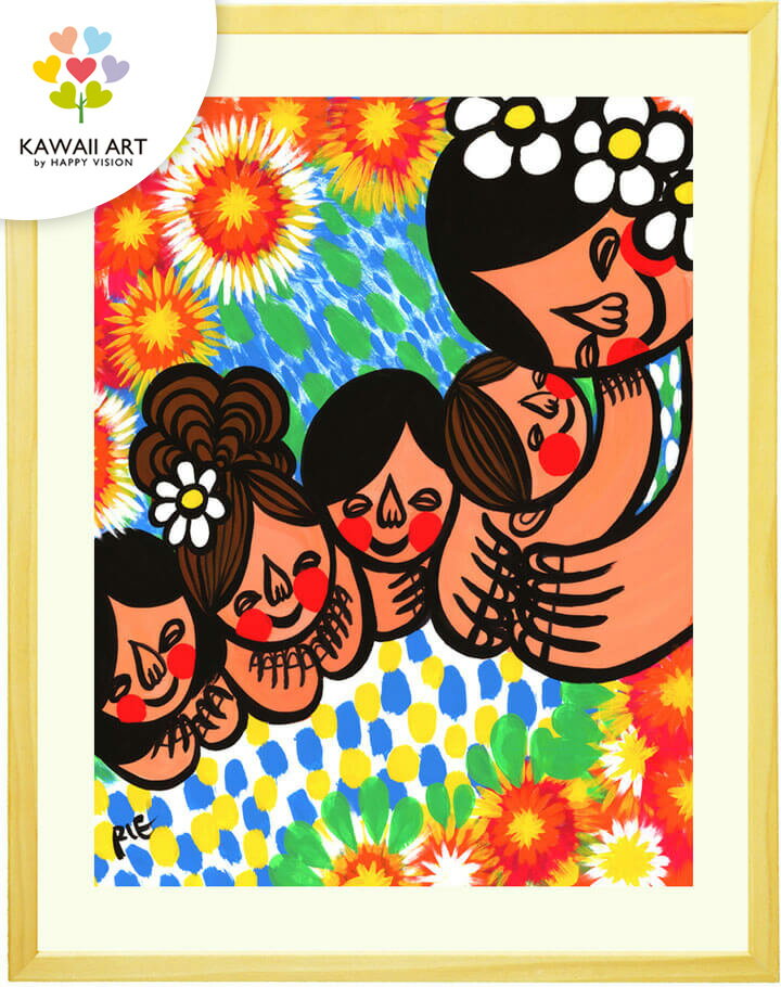 絵画 アジアン 南国 「笑顔の花が咲きますように」 部屋に飾る絵 癒しの絵画 癒される プルメリア バリ島 アートポスター アジアン インテリア雑貨 癒しグッズ 玄関 リビング 新築祝い