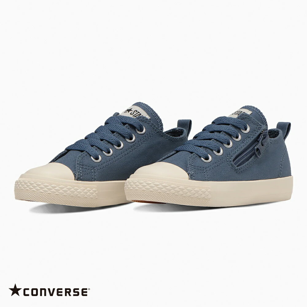【ハプティックhbA】コンバース【CONVERSE】CHILD ALL STAR N NAVYPLUS Z OX チャイルド オールスター N ネイビープラス Z OX 子供 子ども キッズ シューズ 靴 ローカット サイドジップ HAPTIC ハプティックのサムネイル