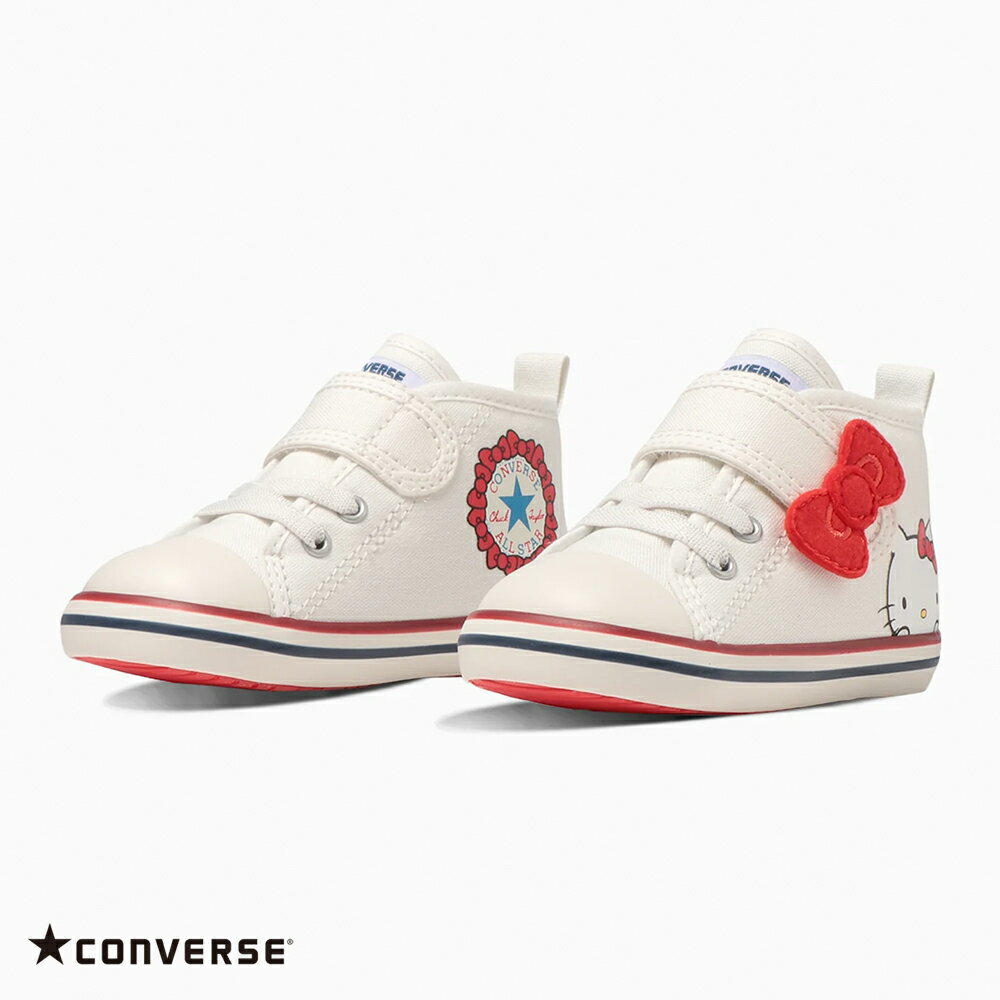 【CONVERSE】コンバース BABY ALL STAR N HELLO KITTY V-1 ベビー オールスター N ハローキティ V−1 子供 子ども キッズ シューズ 靴 マジックテープ ベルクロ ファーストシューズ キティちゃん コラボ HAPTIC ハプティックのサムネイル