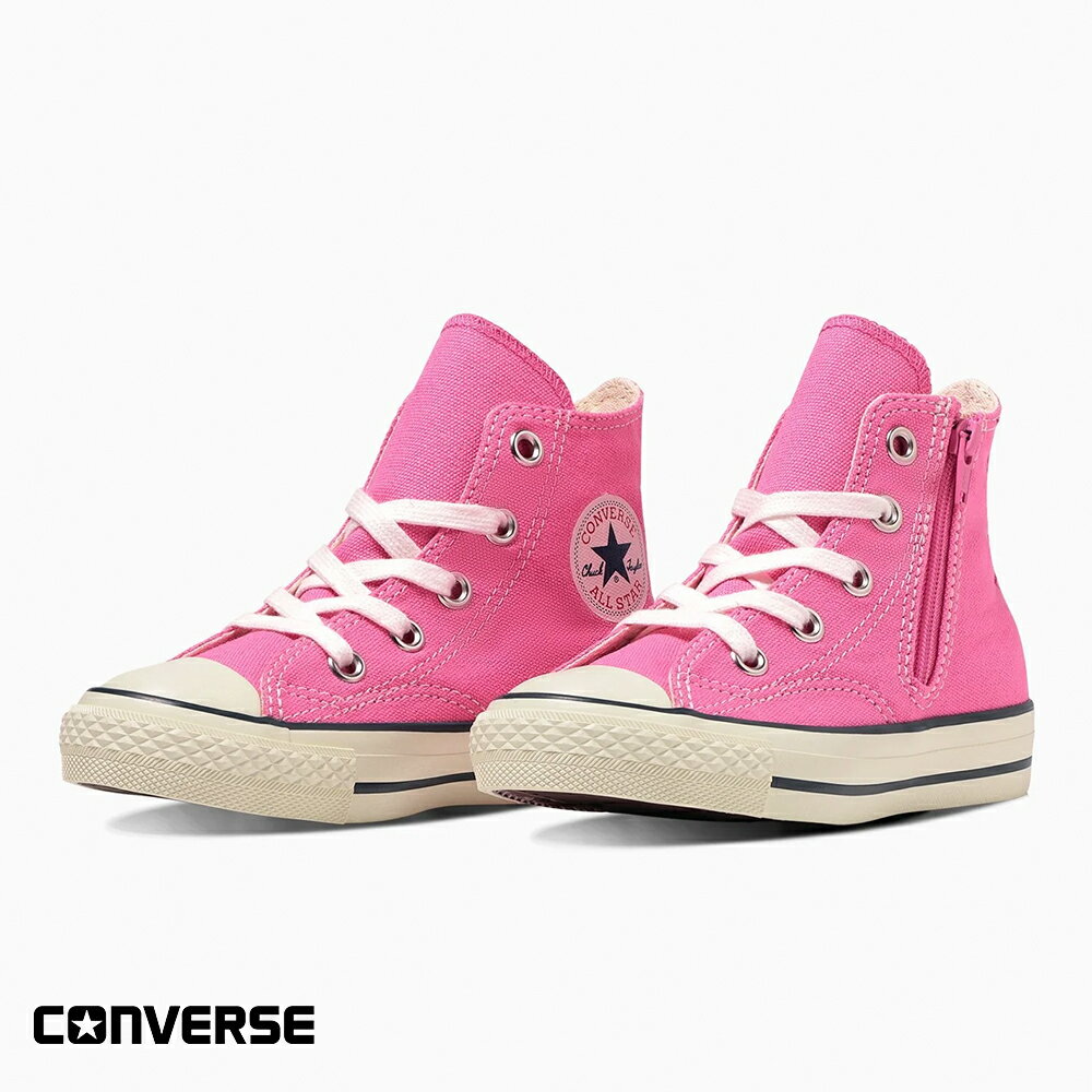 【CONVERSE】コンバース CHILD ALL STAR N 70 Z HI チャイルド オールスター N 70 Z HI 子供 子ども キッズ シューズ 靴 ハイカット サイドジップ レースアップ ピンク HAPTIC ハプティック