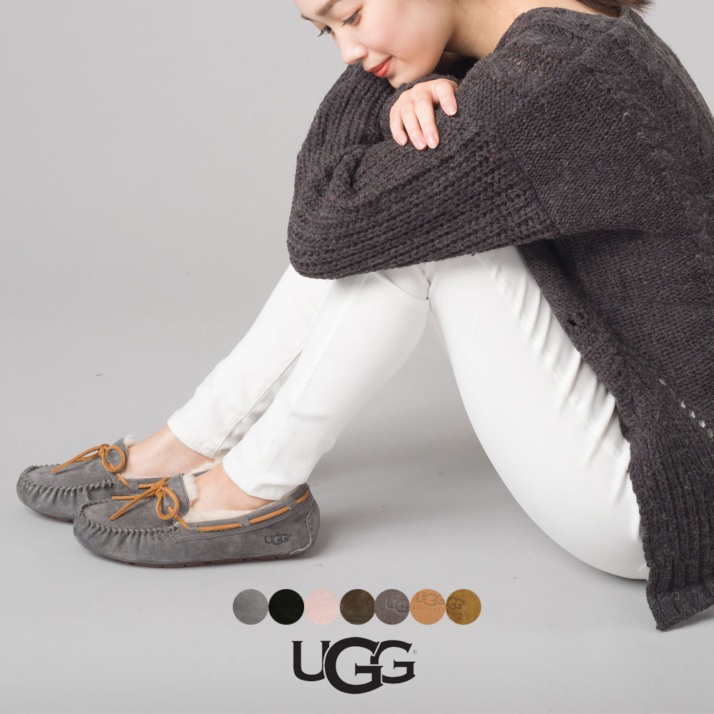 【ハプティックhbS】UGG モカシン レディース アグ DAKOTA ダコタ 5612 1106877 秋冬 正規品 リボン ボアモカシン ル…