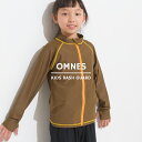 【ハプティックhbC】【OMNES】キッズラッシュガード 子供服 子ども服 長袖 水陸両用 水着 プール 海水浴 ジップアップ 指穴付き UPF25-40+ 接触冷感 カジュアル 紫外線対策 UVケア 日焼け対策 伸縮 HAPTIC ハプティック【■】