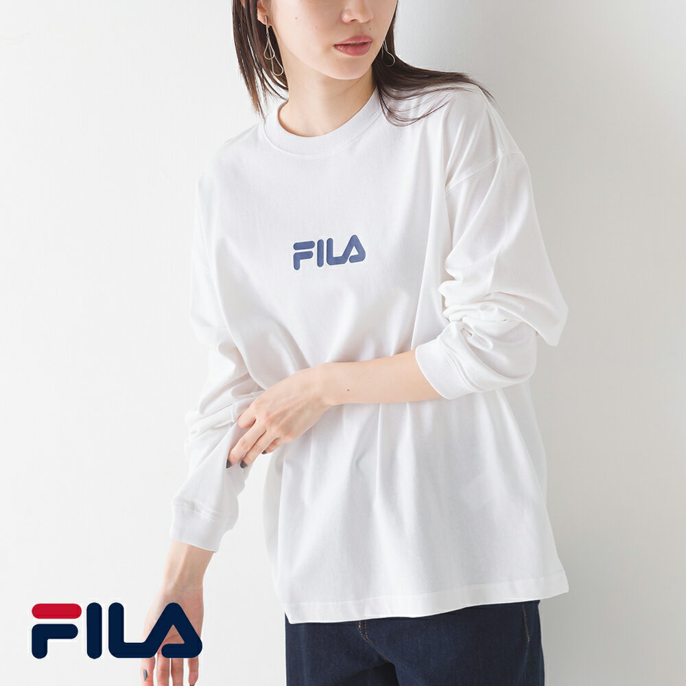 レディース Tシャツ Sサイズ 【FILA】フィラ クルーネックシャツ FM9835 長袖 トップス カジュアル コットン 綿 HAPTIC ハプティックのサムネイル
