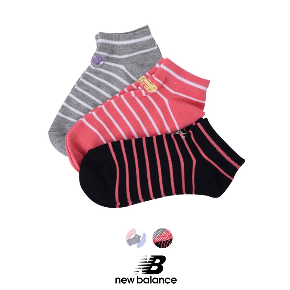 【New Balance】【NB】ニューバランス ジュニア3Pソックスガールズ【JASL0762】キッズ 子供用 靴下 女の子 くつ下 ショートソックス アンクルソックス XS(19-21cm) S(21-23cm) HAPTIC ハプティックのサムネイル