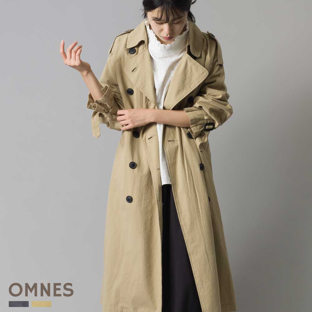 レディース アウター コート 【OMNES】ウォッシュ加工ダンプ ゆるトレンチコート Sサイズ Mサイズ カジュアル HAPTIC ハプティックのサムネイル