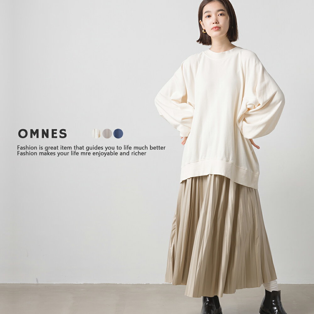 【ハプティックhbD】【OMNES】裏毛ピグメントバイオ ラグランビッグプルオーバー レディース フリーサイズ カジュアル 長袖 クルーネック スウェット ドロップショルダー HAPTIC ハプティック 母の日のサムネイル