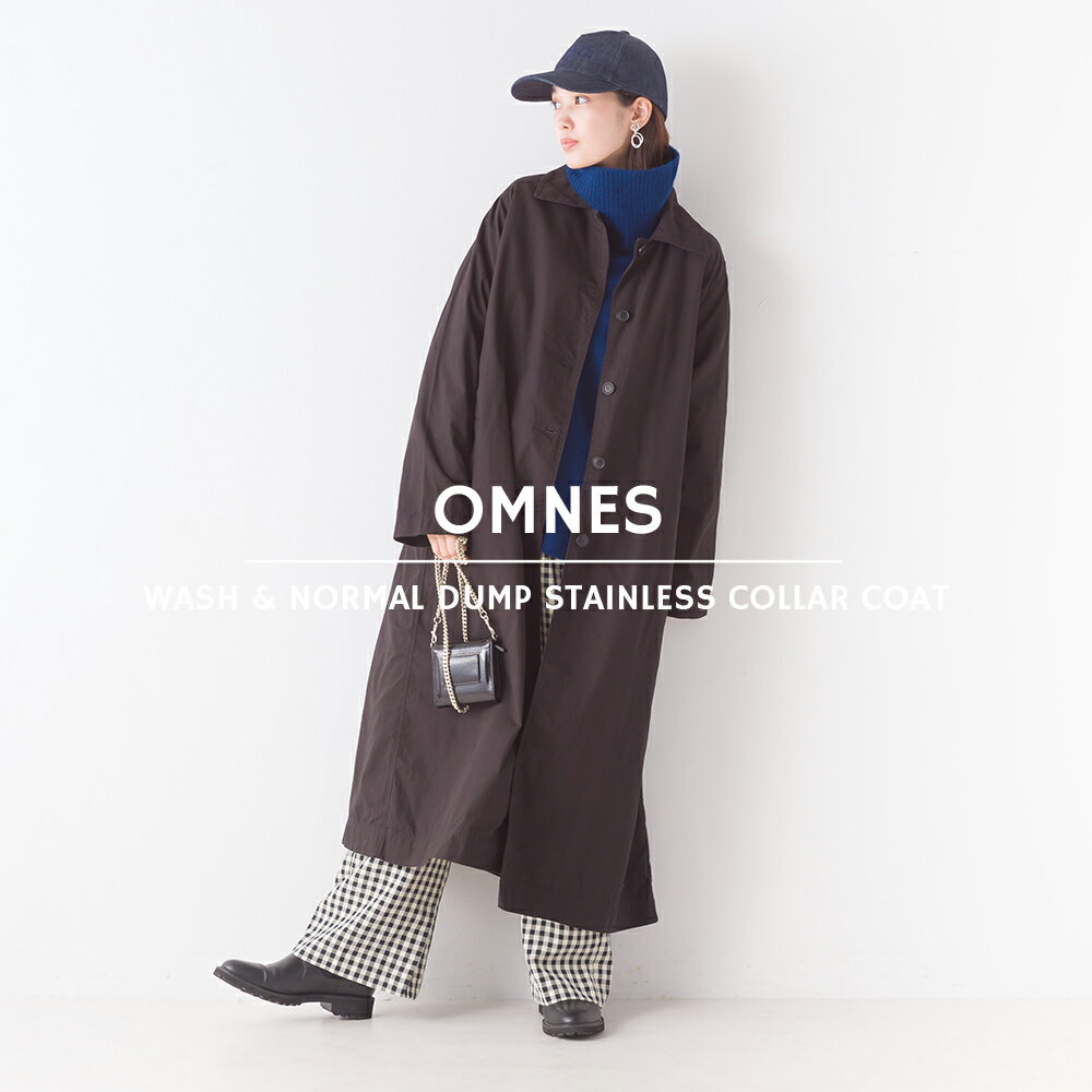 【限界値引き!在庫一掃セール開催中】【OMNES】ウォッシュ加工＆ノーマル加工 ダンプ ステンカラーコート レディース アウター コート フリーサイズ カジュアル HAPTIC ハプティック