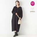 【yuki×HAPTIC】OMNES ダブルガーゼピンタック袖ボリュームワンピース ROOMコラボ レディース フリーサイズ カジュアル ロングワンピース ロング丈 マキシ丈 キーネック コットン 綿 HAPTIC ハプティック