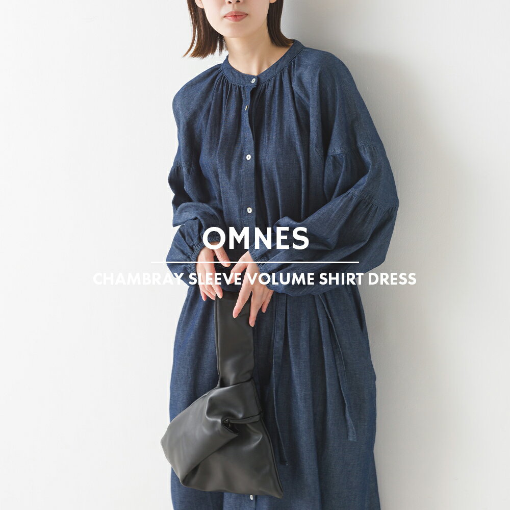 【OMNES】シャンブレー袖ボリュームシャツワン...の商品画像