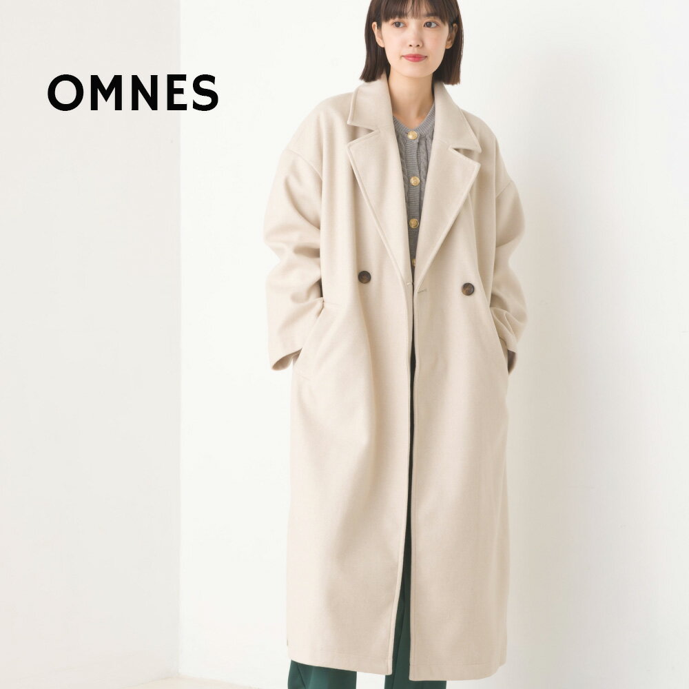 【OMNES】サイドスリットロングテーラードコート レディース フリーサイズ アウター チェスターコート ロングコート きれいめ カジュアル 防寒 秋冬 HAPTIC ハプティック 母の日のサムネイル