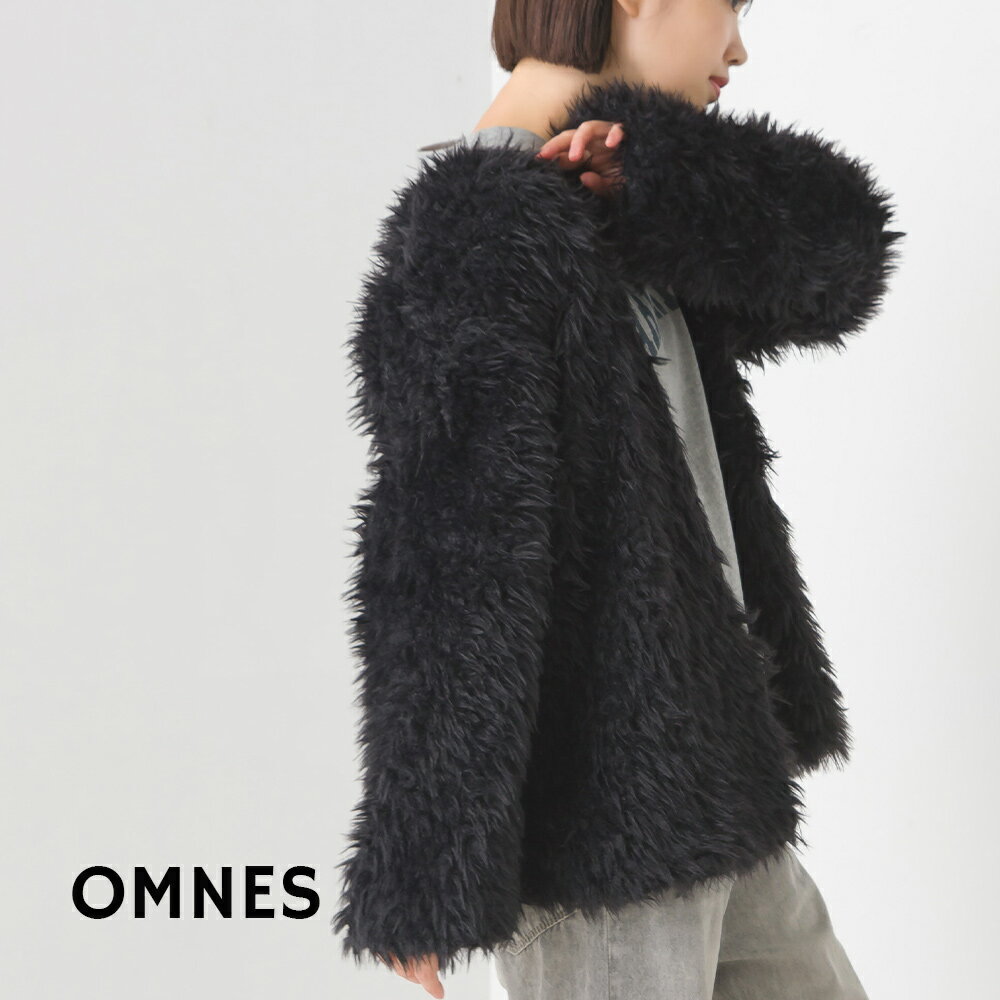 【OMNES】ペルシャシャギーカーディガン レディース フリーサイズ エコファー フェイクファー トップス カジュアル 羽織り 長袖 秋冬 HAPTIC ハプティックのサムネイル