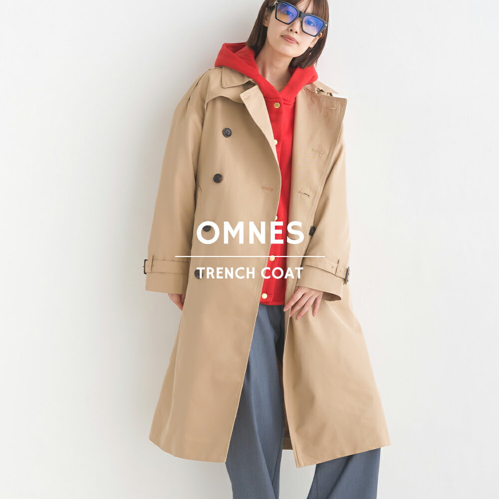 【ハプティックhbB】【OMNES Supremo】トレンチコート レディース アウター カジュアル シンプル 定番 ベージュ ネイビー フリーサイズ HAPTIC ハプティック 母の日のサムネイル