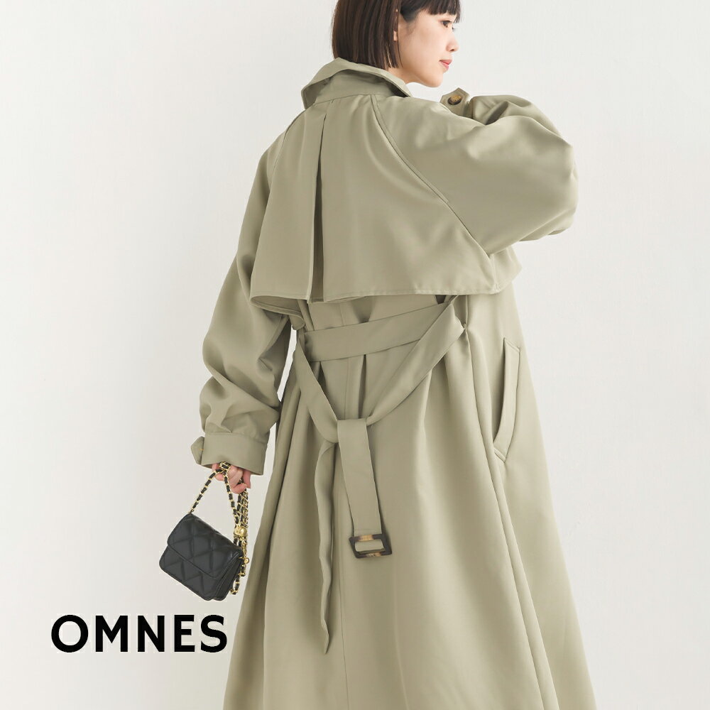 【OMNES】2WAYカラー ボリュームスリーブトレンチコート レディース フリーサイズ ロングコート ロング丈 カジュアル きれいめ オフィス アウター ボリューム袖 HAPTIC ハプティック【Aクーポン対象】のサムネイル