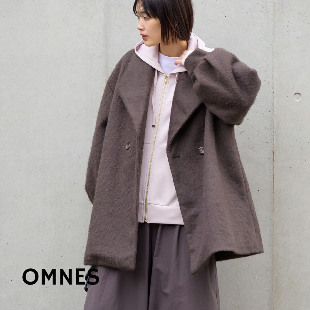 【OMNES】ニットシャギー ミドルコート レディース フリーサイズ カジュアル きれいめ ミディアム丈 ミドル丈 起毛 秋冬 防寒 HAPTIC ハプティック【■】のサムネイル