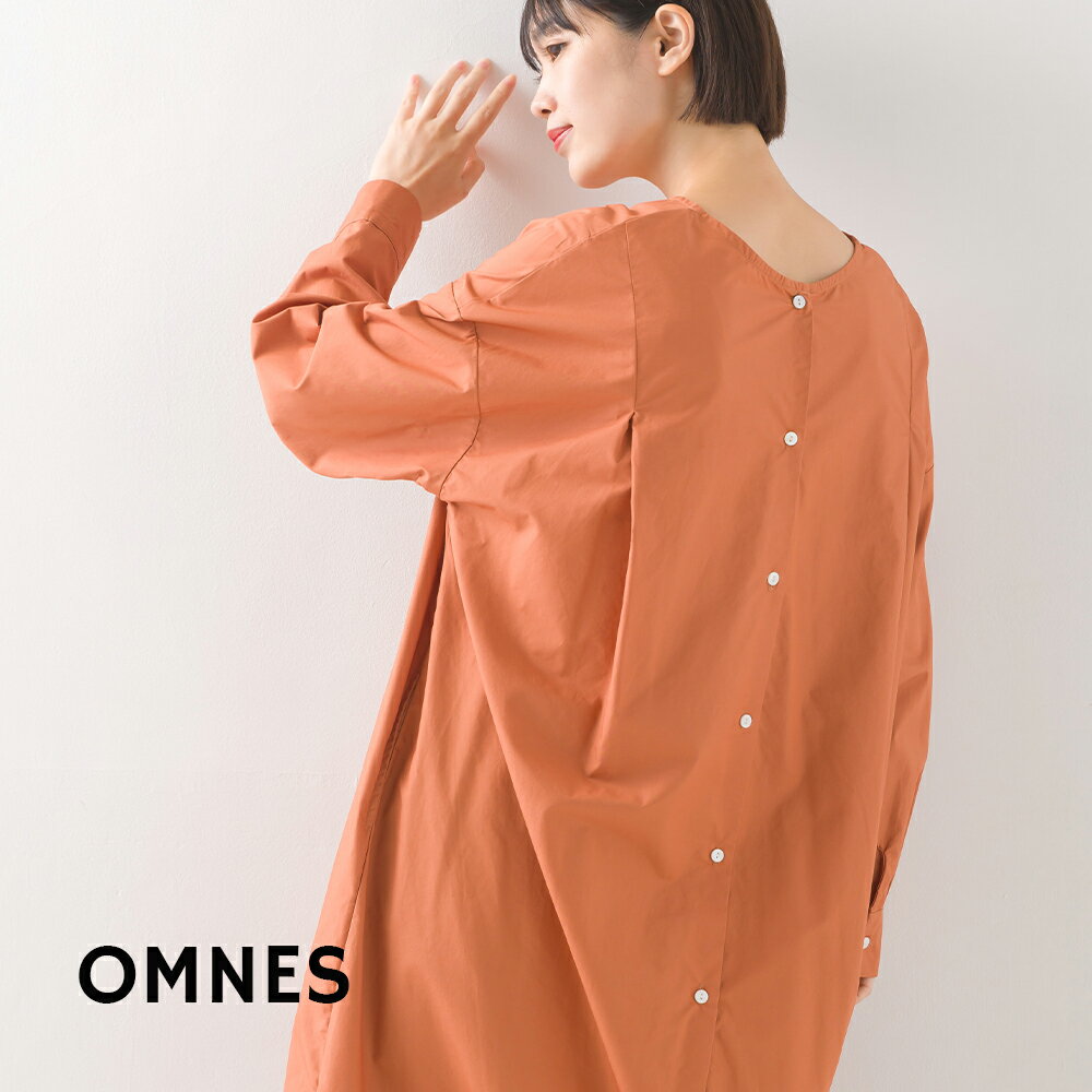 【OMNES Another Edition】コットン 後ろあきシャツワンピース レディース ワンピ フリーサイズ カジュアル 無地 綿100 スキッパーシャツ HAPTIC ハプティック 母の日のサムネイル