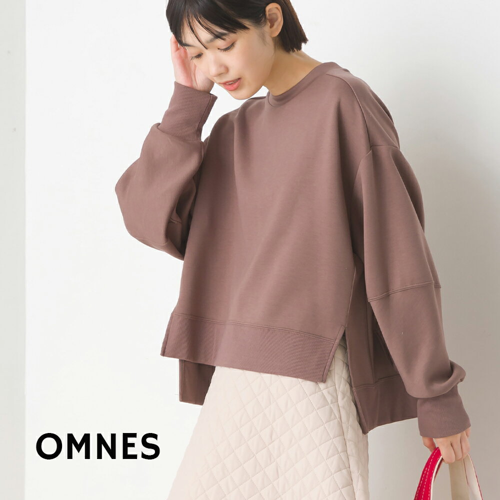 【OMNES】ボリューム袖プルオーバー長袖 レディース フリーサイズ ダンボールニット 大人のトレンドシルエット ぽわん袖ダンボールトップス きれいめ カジュアル カットソー トップスHAPTIC ハプティック 母の日のサムネイル
