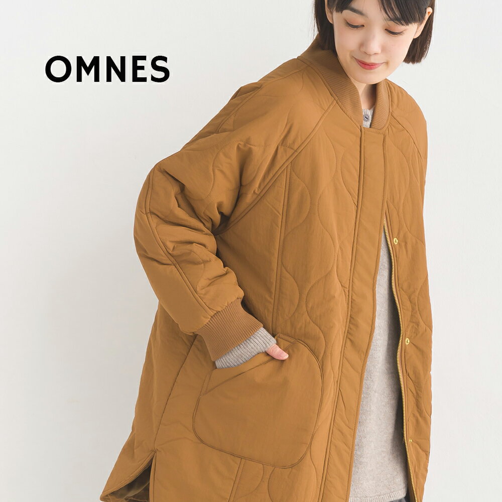 【OMNES】オニオンキルト リブ付きブルゾン レディース フリーサイズ 中綿入り アウター キルティングジャケット カジュアル 防寒 秋冬 HAPTIC ハプティック【■】のサムネイル