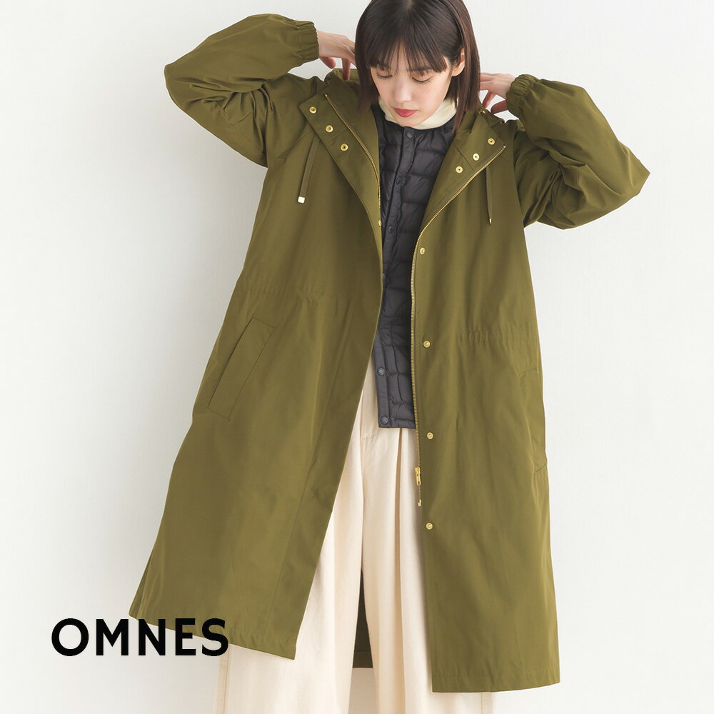 【OMNES】撥水加工マウンテンパーカー ロング レディース アウター ロングジャケット 長袖 ロング丈 カジュアル ボタン ジップアップ HAPTIC ハプティック 母の日のサムネイル