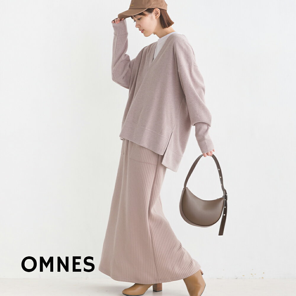 【OMNES】ラインキルトIラインマキシスカート レディース フリーサイズ ロングスカート ロング丈 マキシ丈 きれいめ スリット入 カジュアル HAPTIC ハプティックのサムネイル