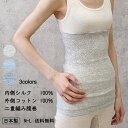 【送料無料】腹巻 シルク 100% 綿 100% 日本製 二重編み 冷え対策 M〜L 腸活 温活 おうち時間 日本製 あったかグッズ お腹 就寝