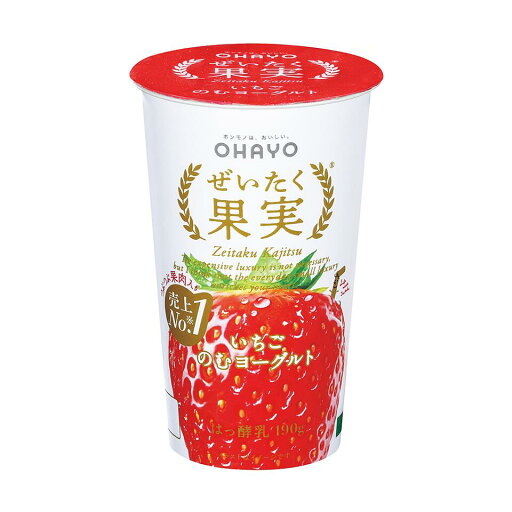 オハヨー乳業 ぜいたく果実 いちごのむヨーグルト 180g 6本入 オハヨー乳業 ぜいたく果実 いちごのむヨーグルト 180g 6本入