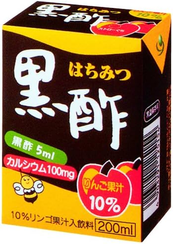 ヨーグルトン乳業 はちみつ黒酢 200ml 16本入り