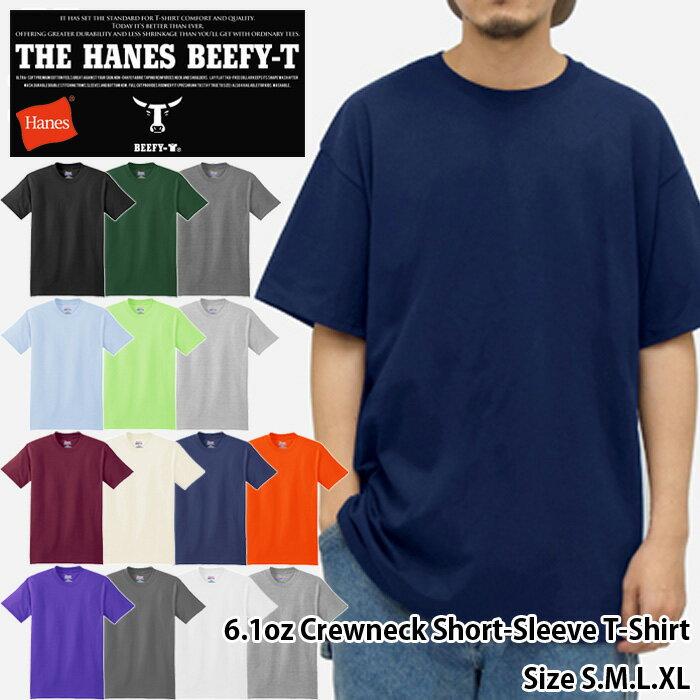 2ޤǥ᡼бۡUSHanes/BEEFY-T6.1ozCrewneckShort-SleeveT-Shirts(إ/ӡեƥ6.1󥹥롼ͥåȾµT)T5180/US/Tee/̵//ӥå(礭)Ÿ/󥹰/¡ۡ39å̵饤б