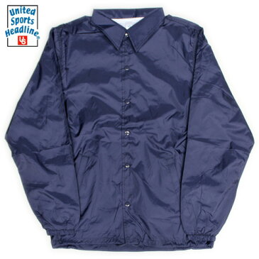 UNITED SPORTS HEADLINE/NYLON CORCH JACKET 裏あり(ユナイテッドスポーツヘッドライン/ナイロンコーチジャケット)【ウィンドブレーカー/WINDBREAKER/裏地付き/無地/アメカジ/ワークウェア/作業着/ゴルフ/GOLF/野球】【39ショップ送料無料ライン対応】