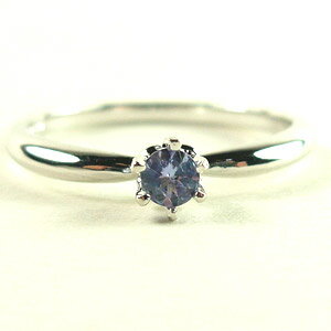 エンゲージリングにも使われる、洗練デザインの一粒石リングシリーズ。【 送料無料 】 誕生石12月 タンザナイト バースストーン 六本爪 ( 立て爪 ) 一粒石 ...