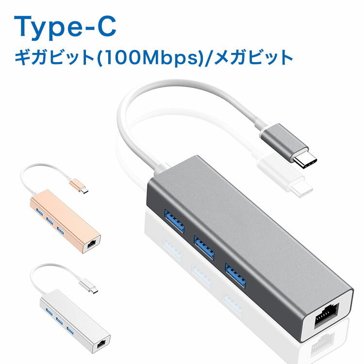 Type-C ギガビット(100Mbps)メガビット