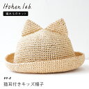 【8/24~8/27限定!エントリーで最大P10倍】編み物キット 9-8 ねこ耳付きキッズ帽子