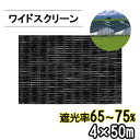 遮光ネット ワイドスクリーン BK1010 遮光率65-75% 巾4m 長さ50m 平織 黒 ※個人宅配送別途送料※ ※沖縄・離島別途送料※