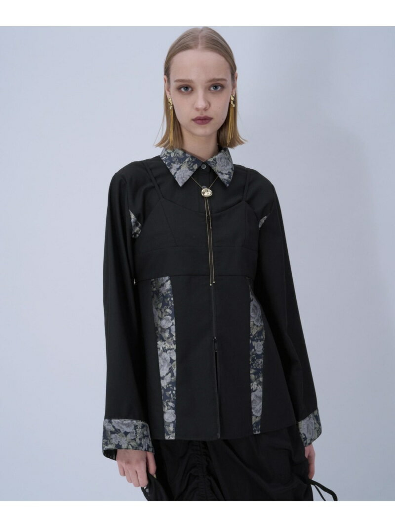 2Pビスチェシャツ HARE ハレ トップス シャツ・ブラウス ホワイト ブラック【先行予約】*【送料無料】[Rakuten Fashion]