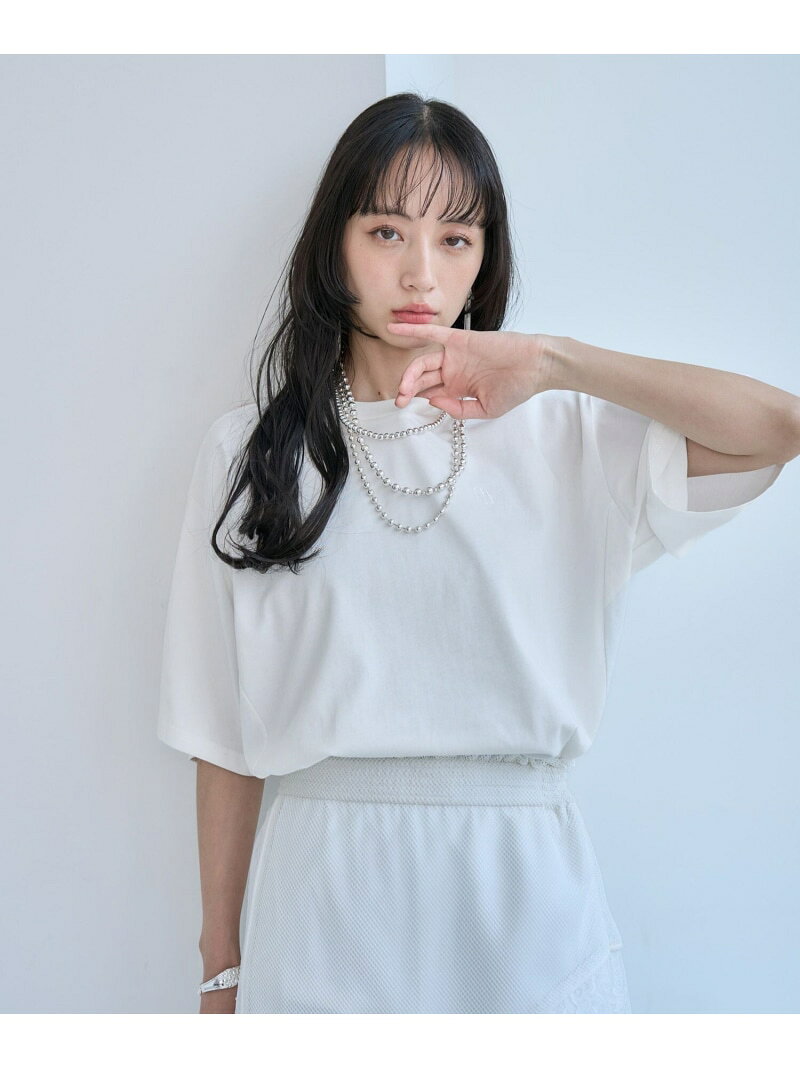 Rakuten - レースキリカエBIGTシャツ HARE ハレ トップス カットソー・Tシャツ パープル ネイビー ブラック ホワイト ワインレッド【送料無料】[Rakuten Fashion]
